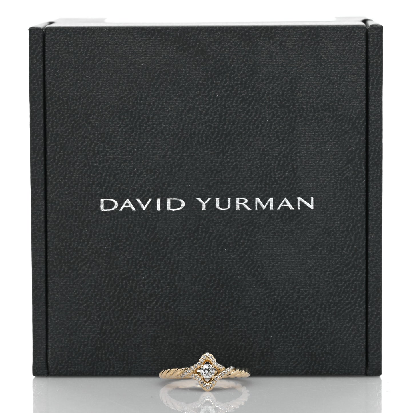 18K Yellow Gold Diamond 9mm Venetian Quatrefoil Ring 52 6