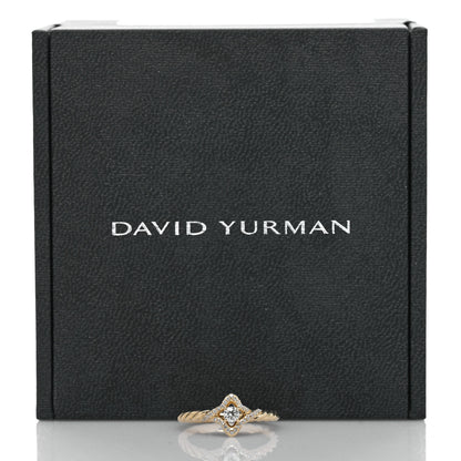 David Yurman 18K Yellow Gold Diamond 9mm Venetian Quatrefoil Ring 52 6 5 of 5