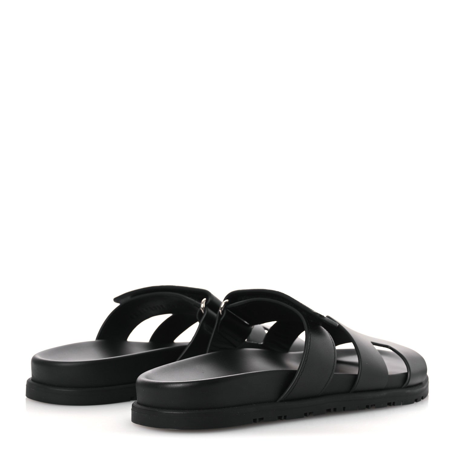 Hermes Calfskin Womens Chypre Sandals 39 Black 5 of 11