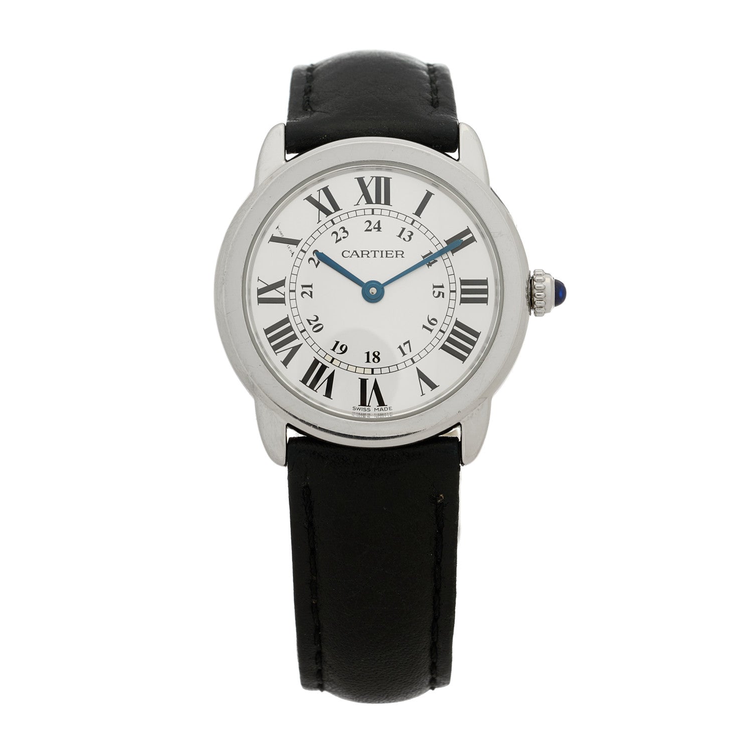 Cartier Stainless Steel Calfskin 29mm Ronde Solo Quartz Watch 2 of 11