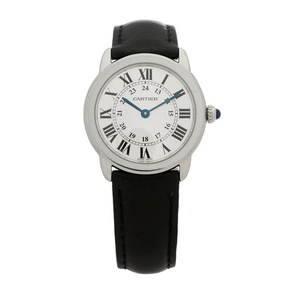 Cartier Stainless Steel Calfskin 29mm Ronde Solo Quartz Watch 2 of 11