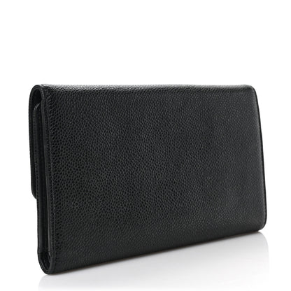 Chanel Caviar Timeless CC Large Gusset Flap Wallet Black 3 of 6
