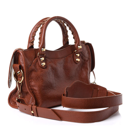 Balenciaga Agneau Classic Gold Hardware Mini City Marron Cognac 2 of 9