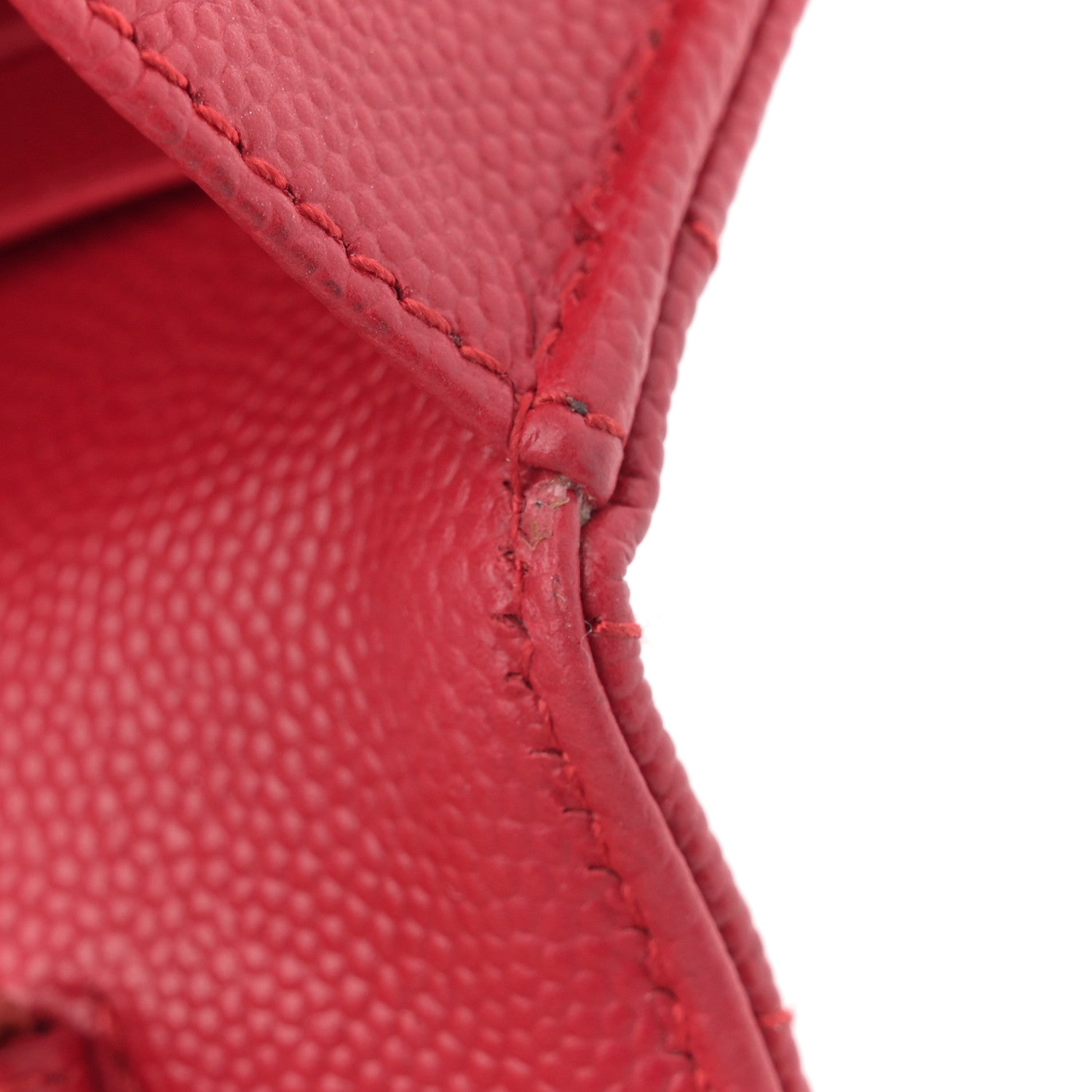 Saint Laurent Grain De Poudre Matelasse Chevron Monogram Envelope Chain Wallet New Red 11 of 13