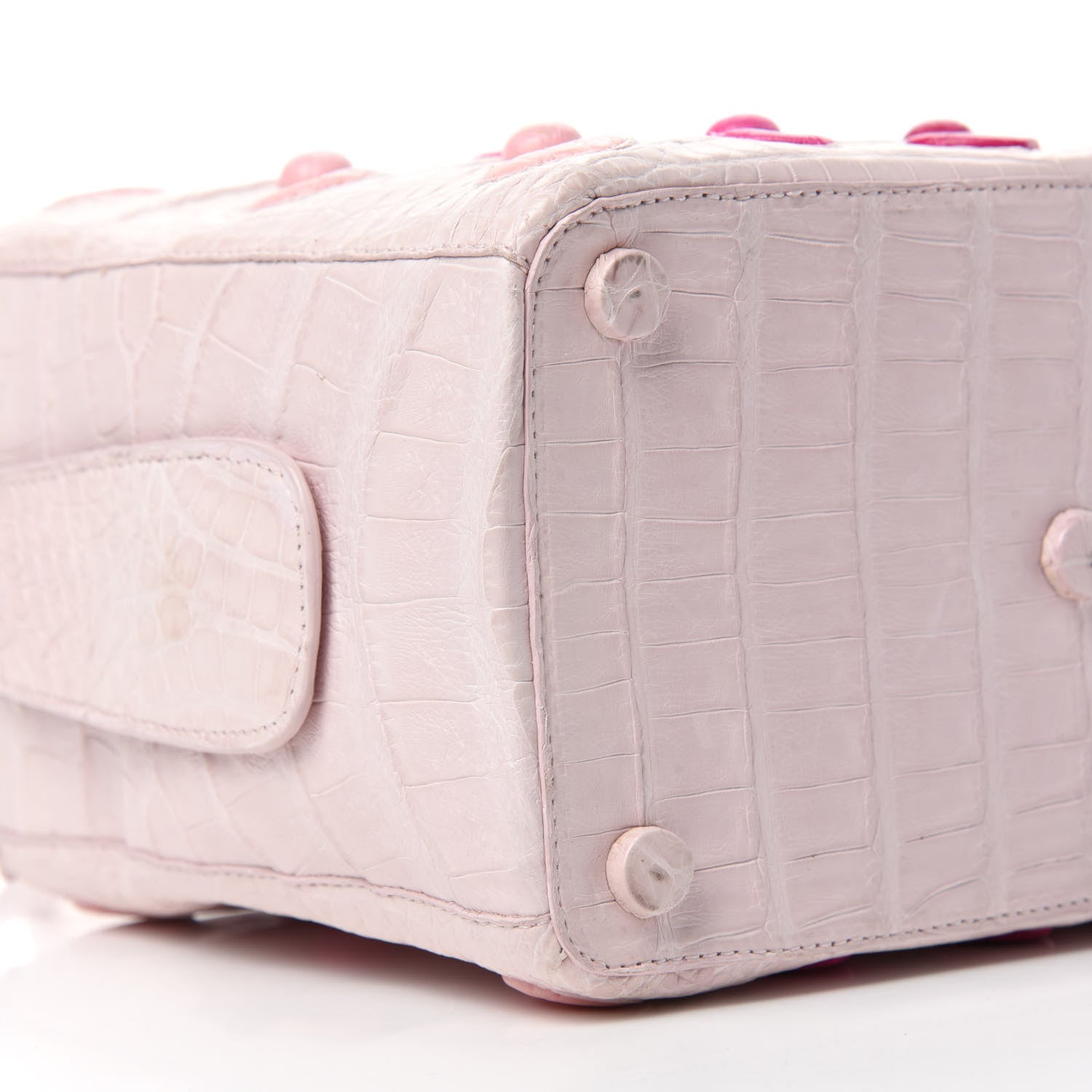 Nancy Gonzalez Crocodile Small Heart Cube Crossbody Bag Pink Multicolor 6 of 15