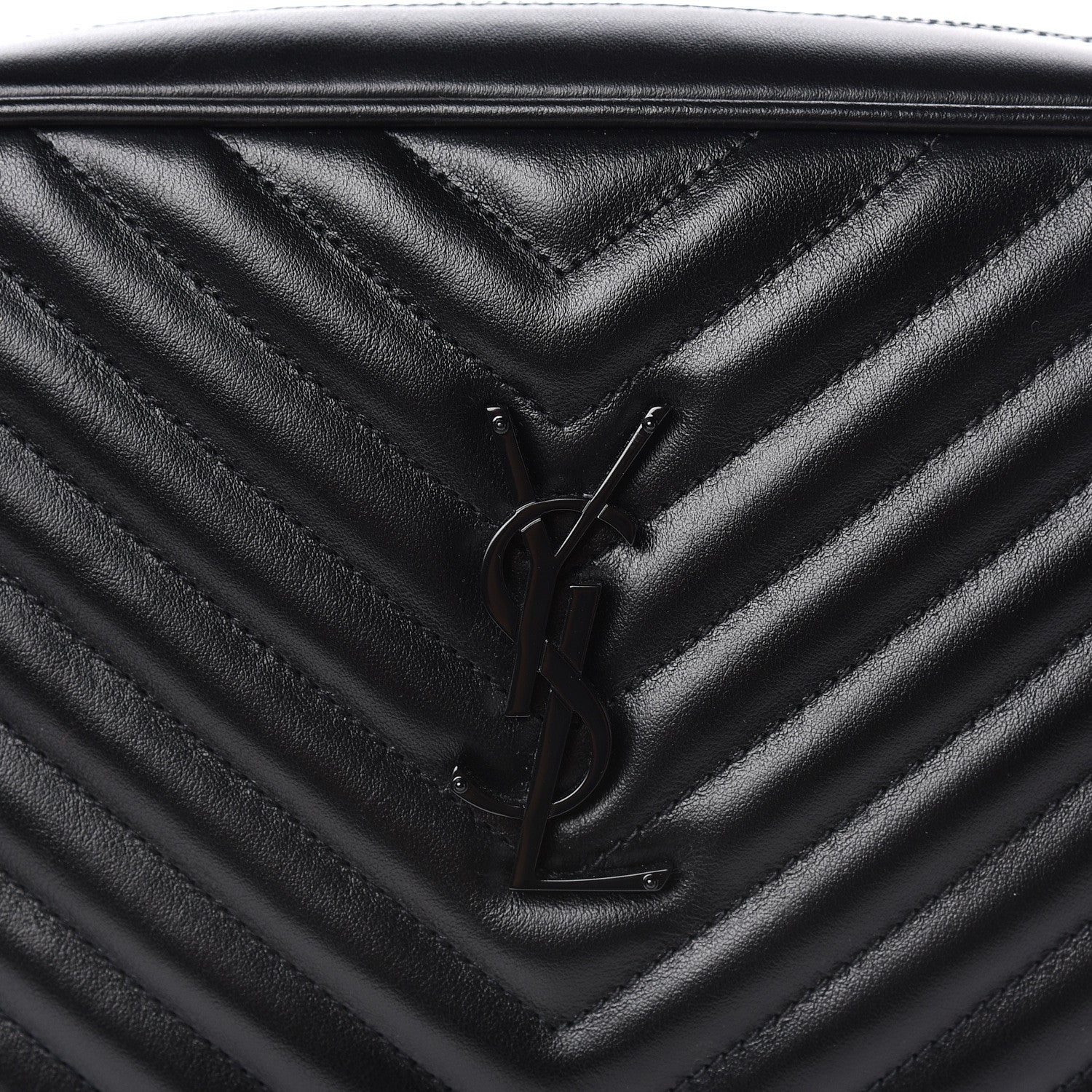 Saint Laurent Calfskin Matelasse Monogram Lou Camera Bag Black 7 of 9