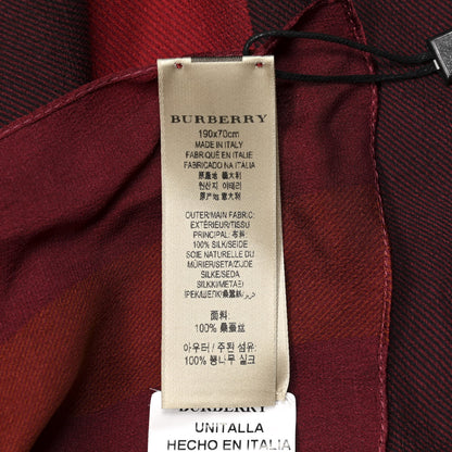 Burberry Silk Mega Check Scarf Red 4 of 4