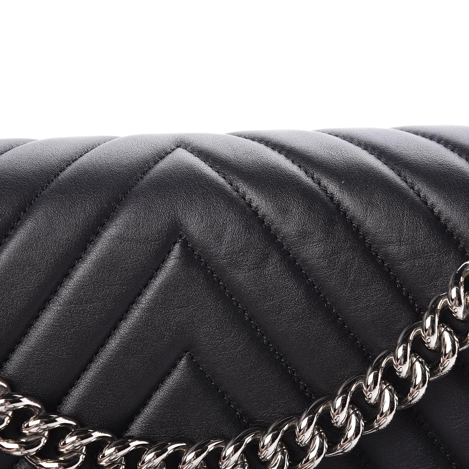 Chanel Lambskin Chevron Quilted New Medium Boy Flap Black 8 of 11