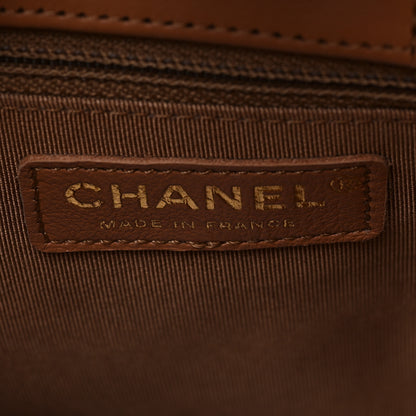 Chanel Lambskin Quilted Large Classic Shopping Tote Camel 5 of 9