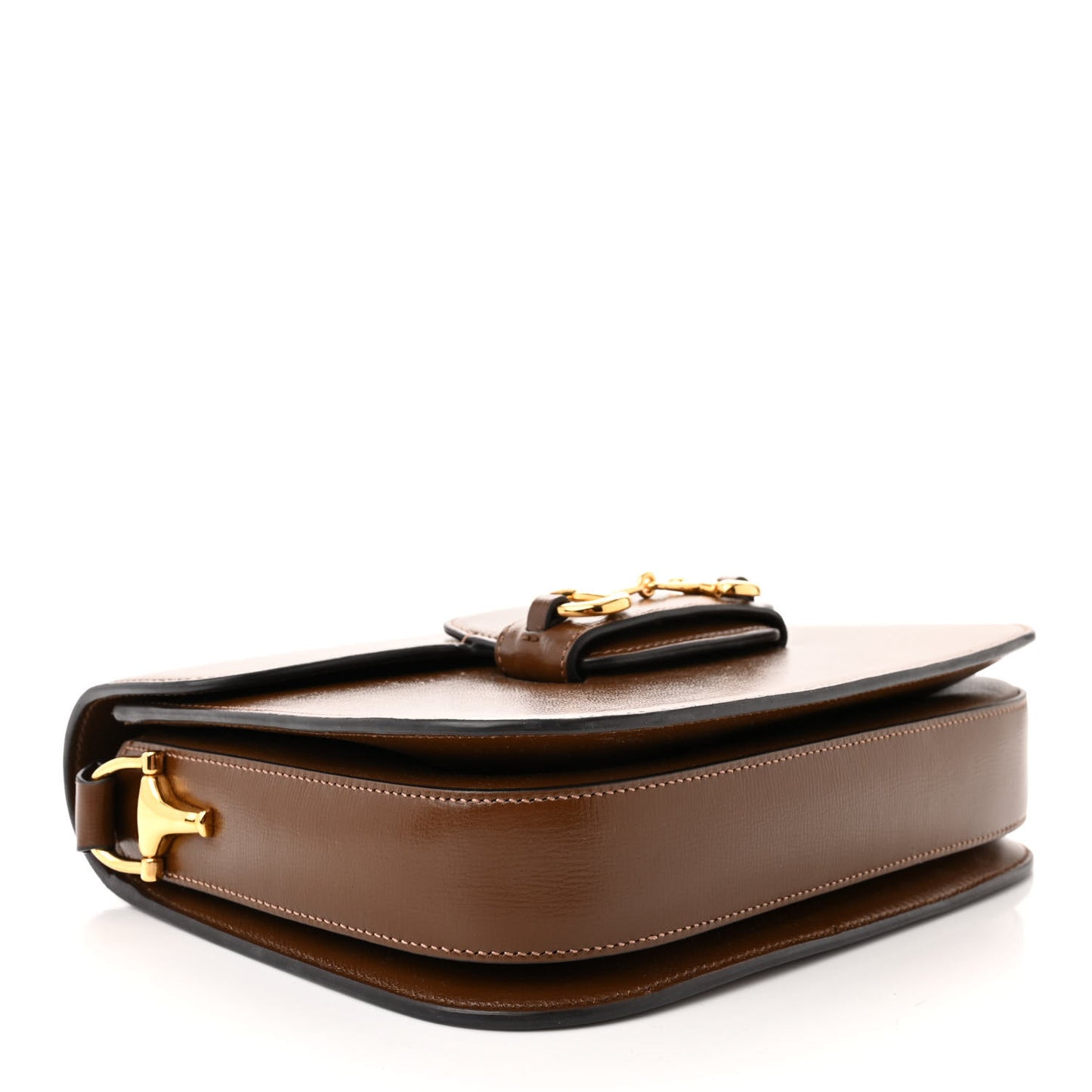 Azalea Calfskin Horsebit 1955 Shoulder Bag Brown Sugar