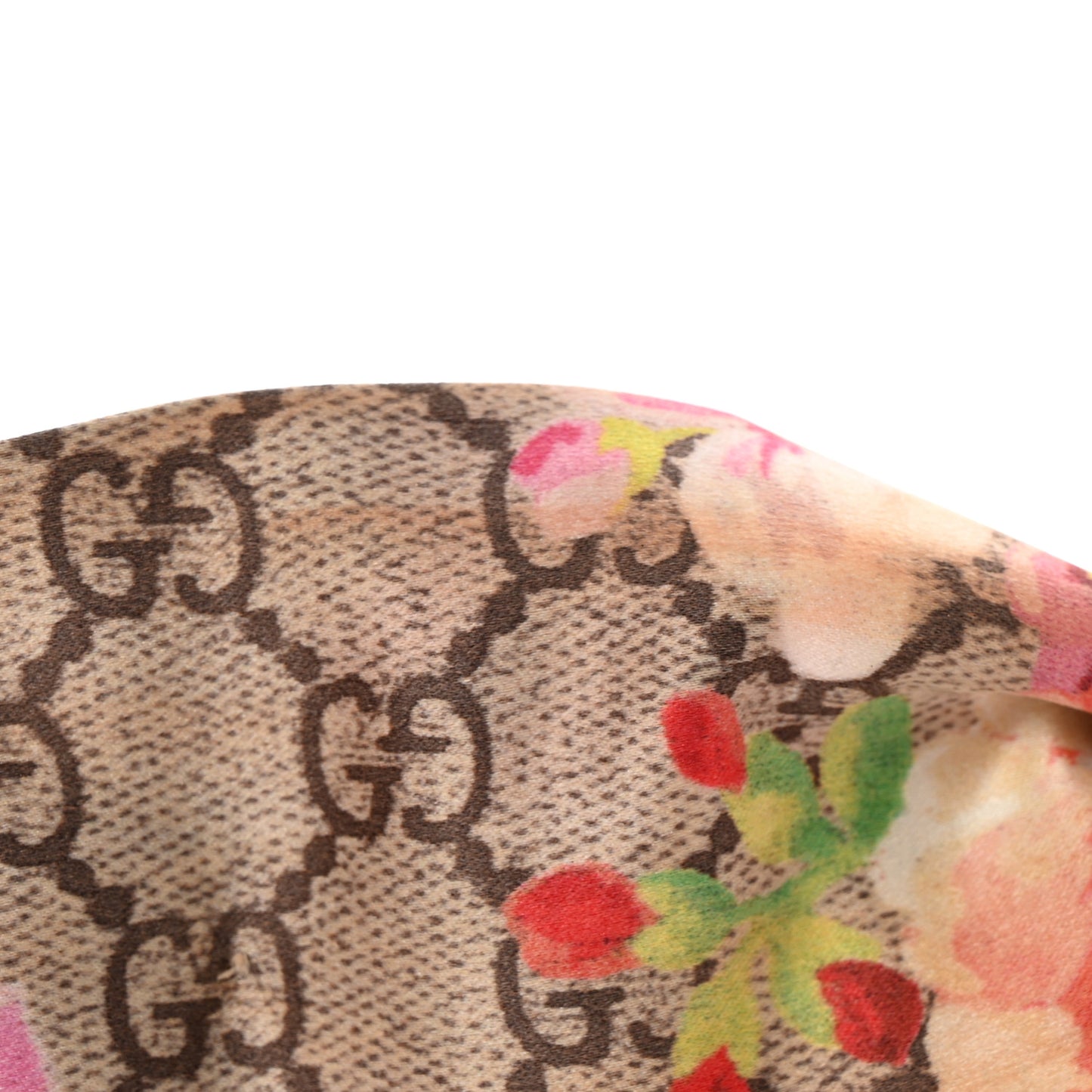 Silk Monogram Blooms Print Headband Antique Rose