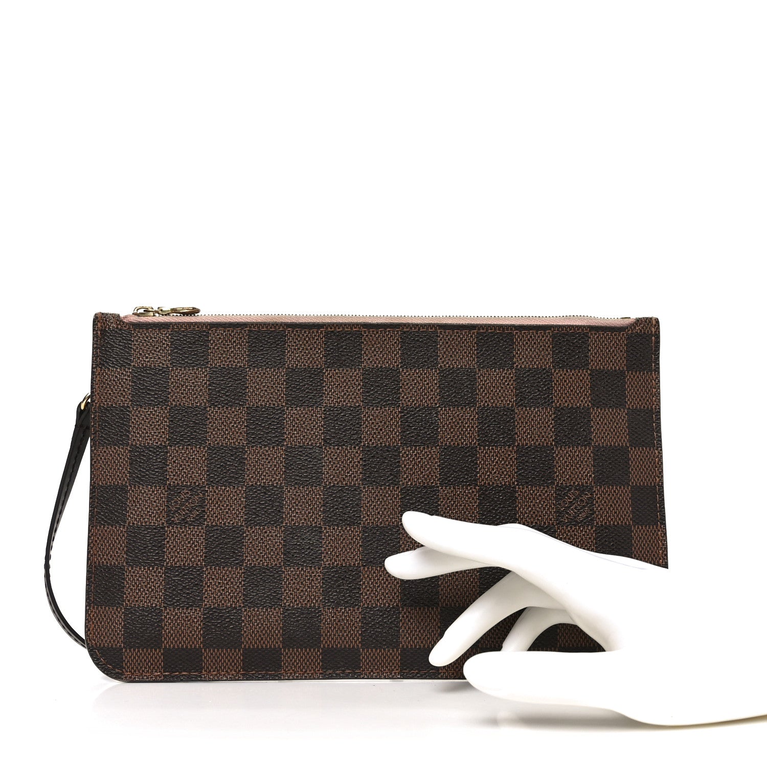 Louis Vuitton Damier Ebene Neverfull MM GM Pochette Rose Ballerine 2 of 8
