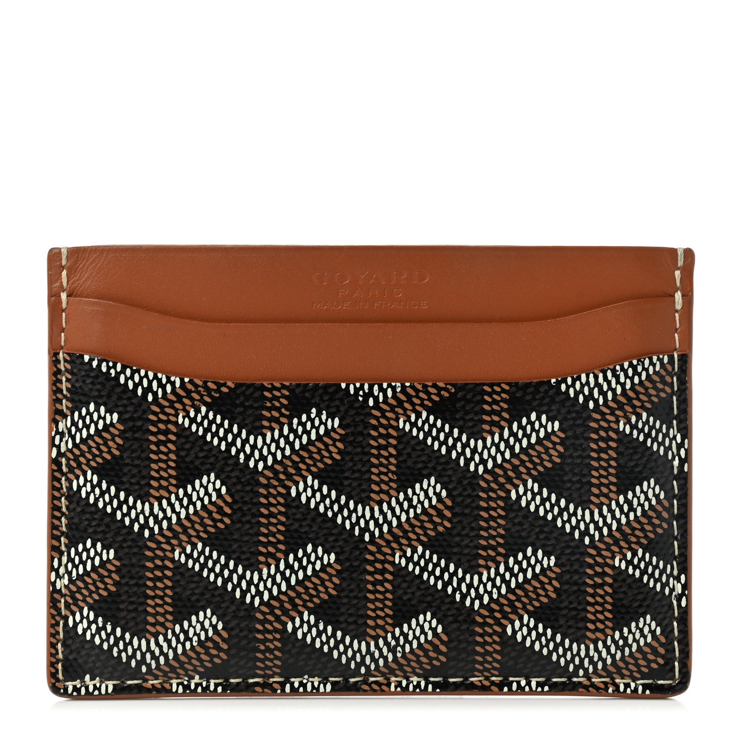 Goyardine Saint Sulpice Card Holder Black Gold