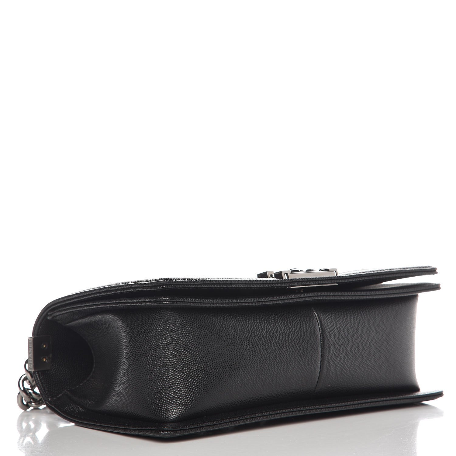 Chanel Caviar Chevron Quilted Medium Boy Flap Black 6 of 8