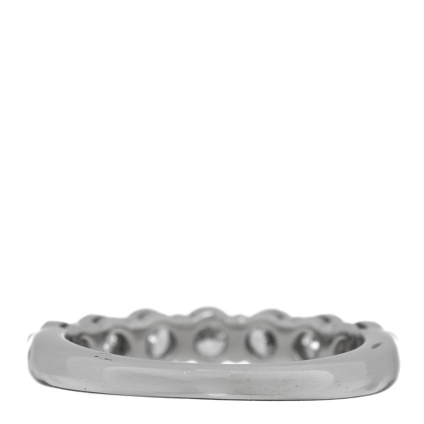 Platinum Diamond 3.5mm Forever Half Circle Band Ring 50 5.25