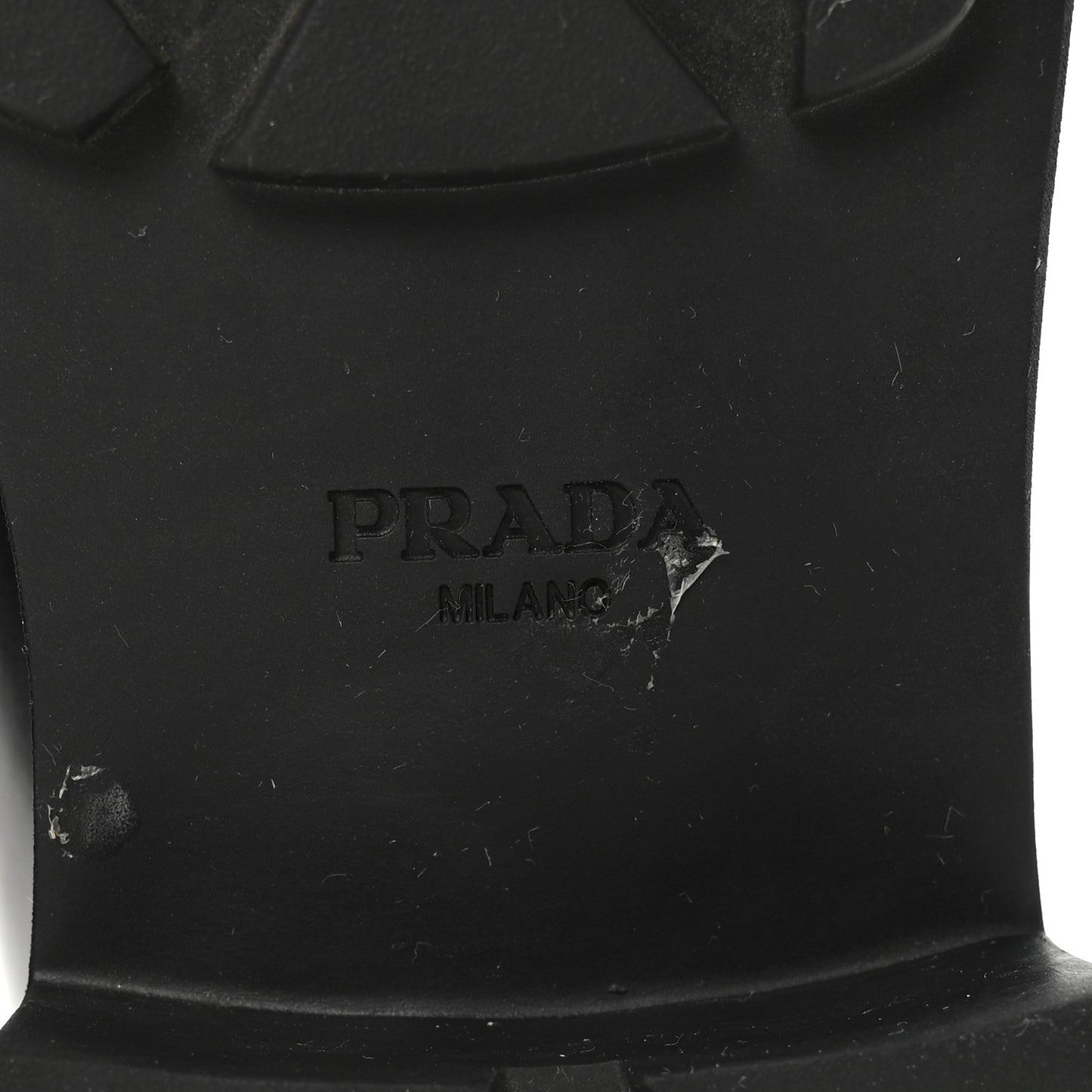 Spazzolato Metal Triangle Logo 50mm Loafers 36.5 Black