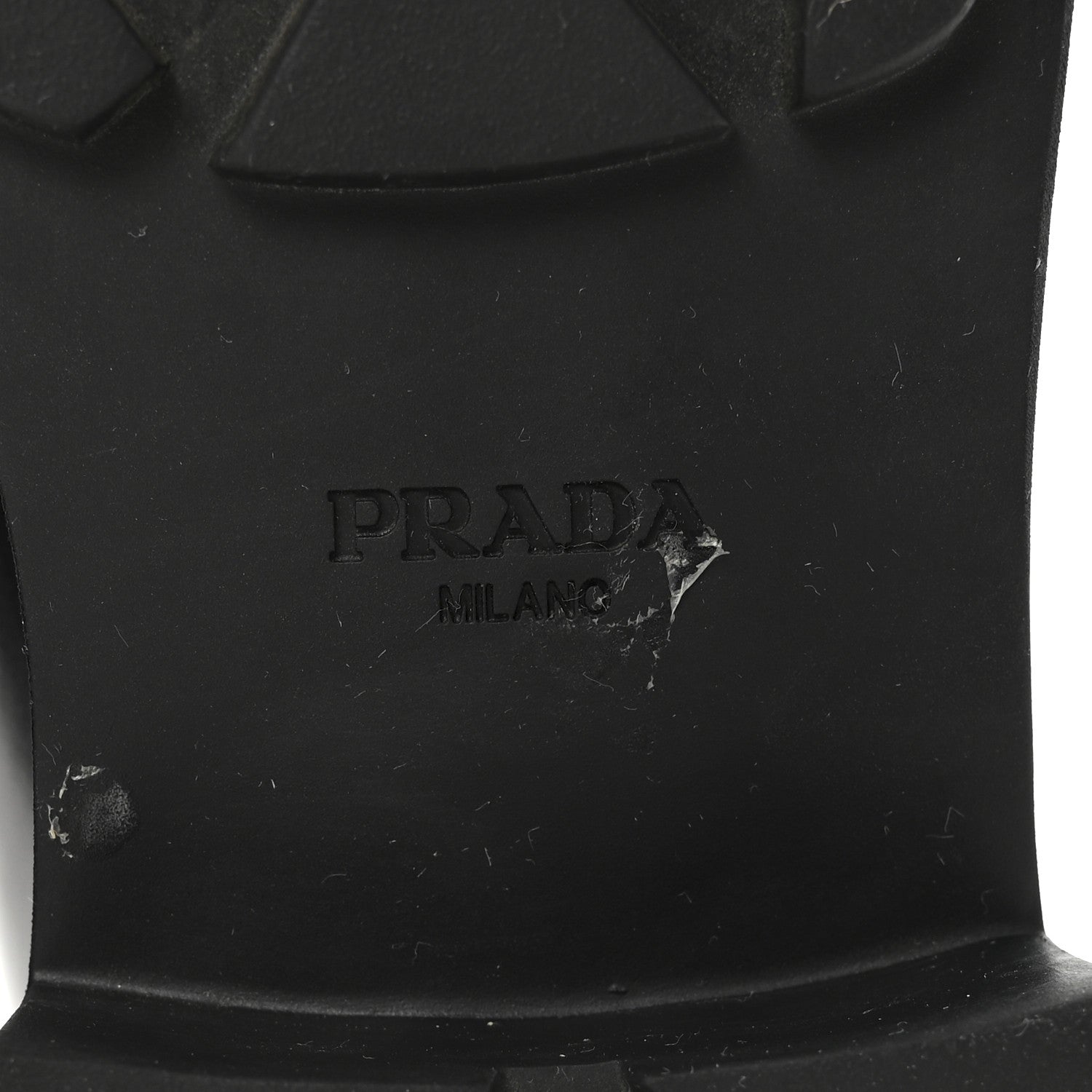 Prada Spazzolato Metal Triangle Logo 50mm Loafers 36.5 Black 7 of 10