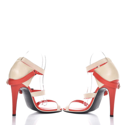Bottega Veneta Calfskin Double Buckle Sandals 38.5 Stucco Fire 5 of 15