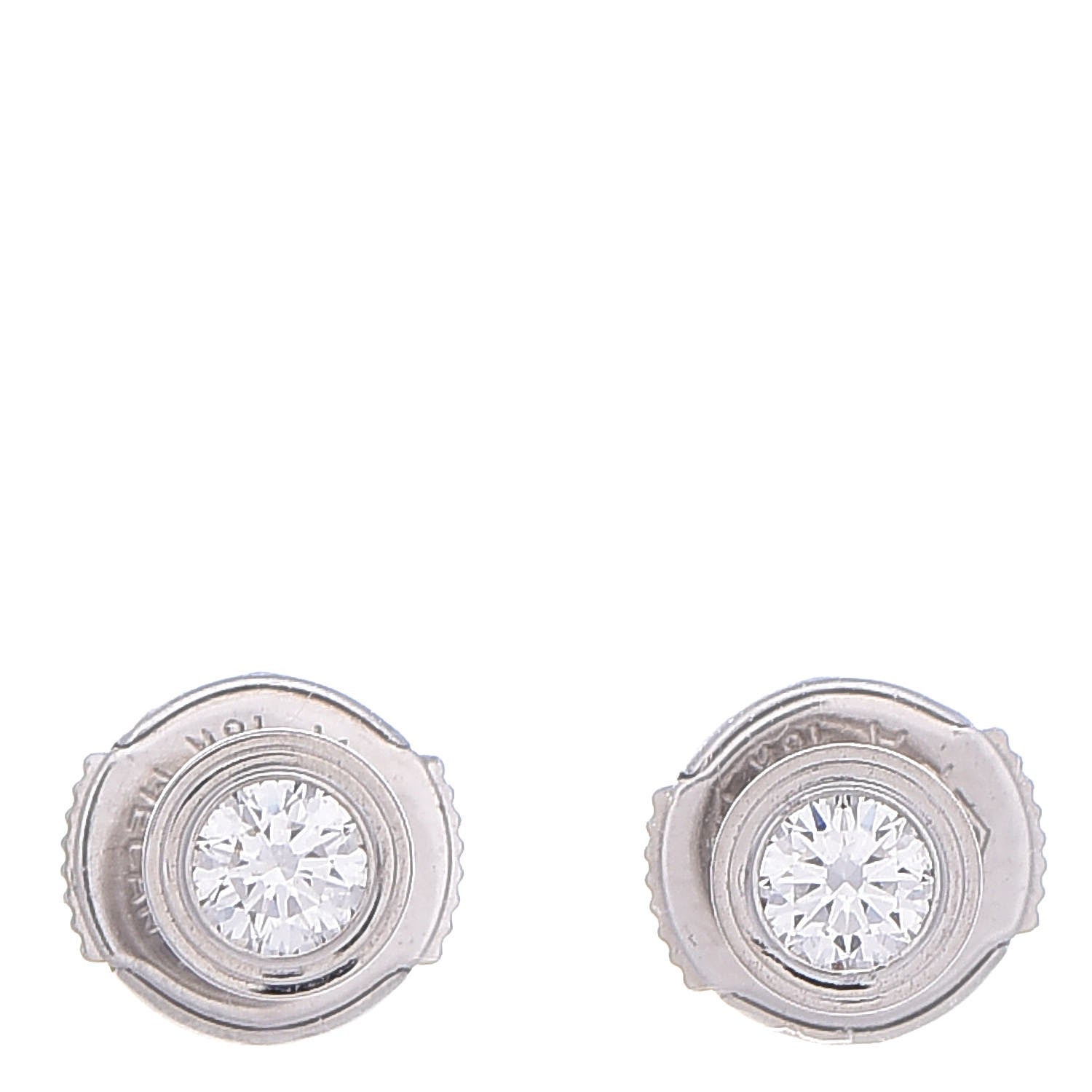 Cartier 18K White Gold Diamond MM D'Amour Earrings 1 of 6