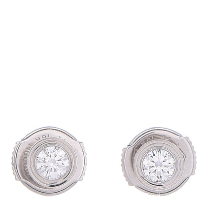 Cartier 18K White Gold Diamond MM D'Amour Earrings 1 of 6