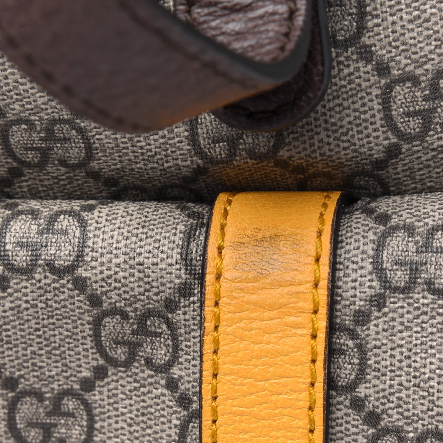 Gucci Soft GG Supreme Monogram Neo Vintage Double Buckle Backpack Beige New Acero Crop 25 of 30