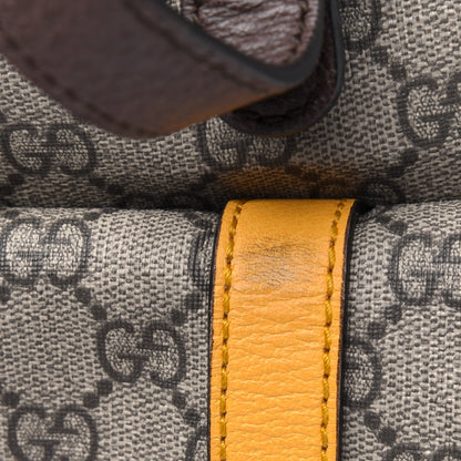 Gucci Soft GG Supreme Monogram Neo Vintage Double Buckle Backpack Beige New Acero Crop 25 of 30