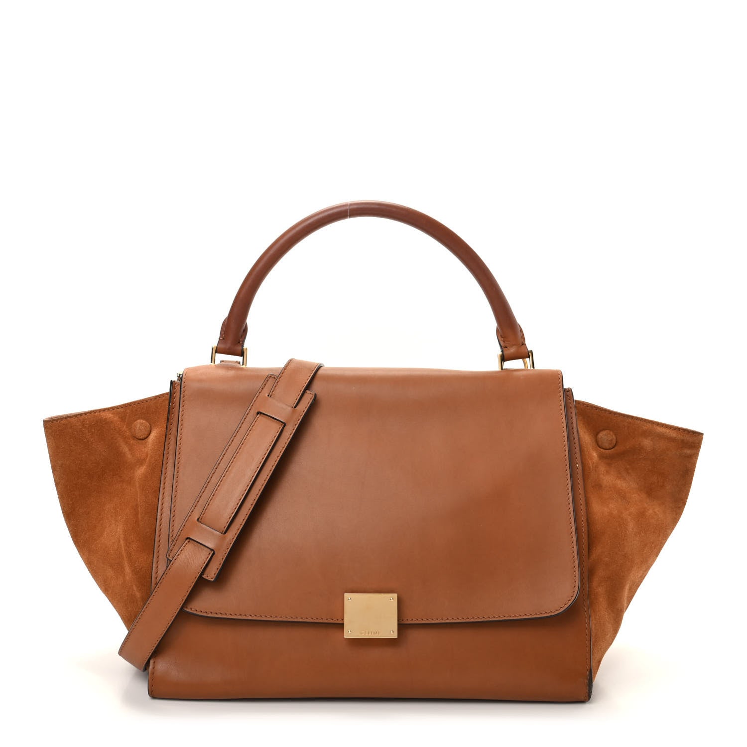 Celine Natural Calfskin Small Trapeze Tan 1 of 10