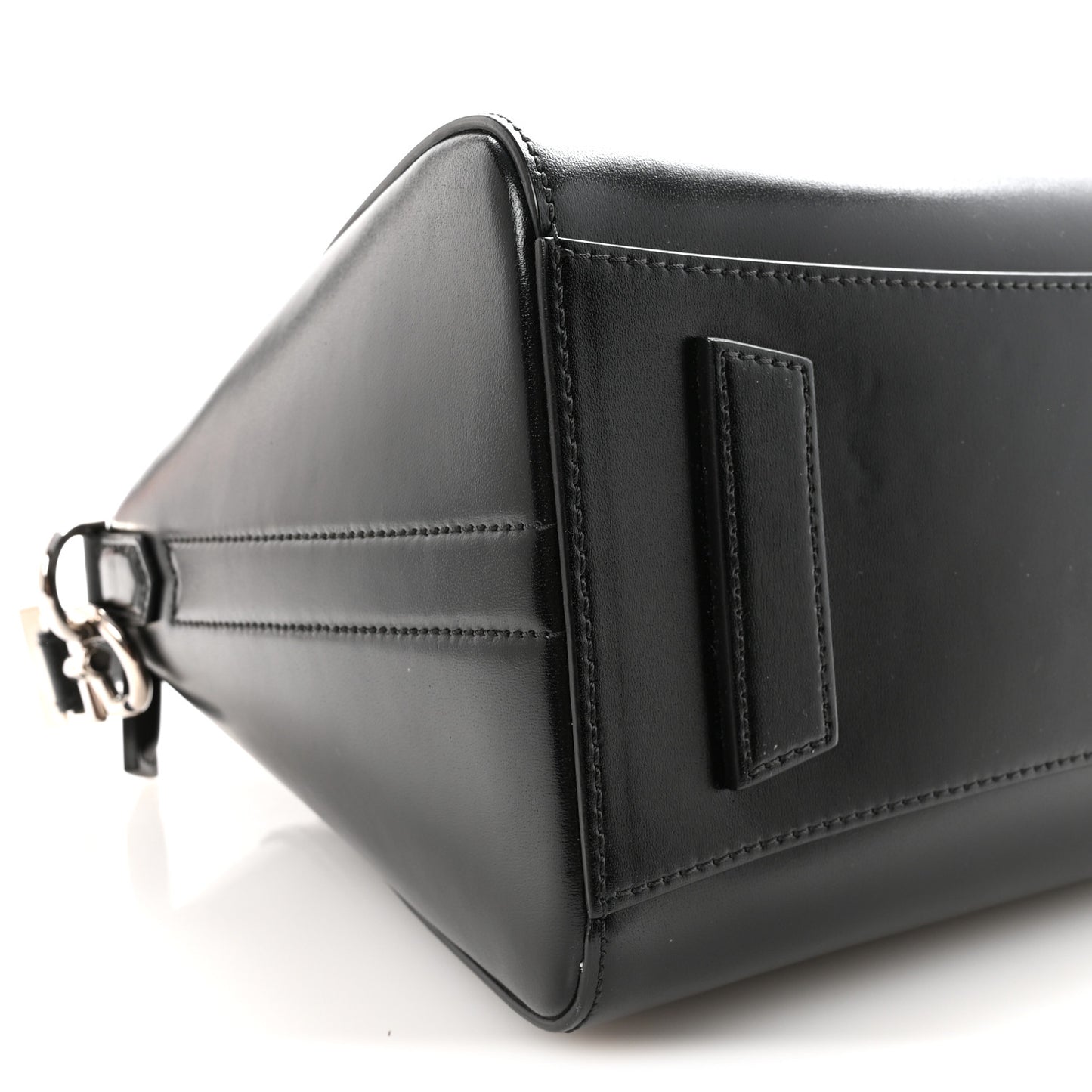Shiny Lord Calfskin Small Antigona Black