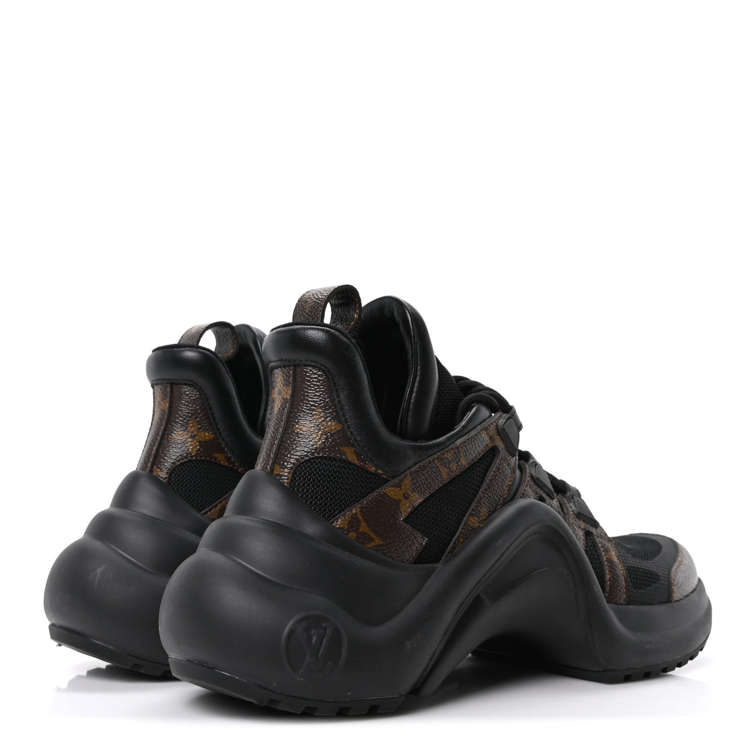 Louis Vuitton Calfskin Patent Monogram LV Archlight Sneakers 38 Black 5 of 8
