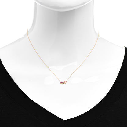 Suzanne Kalan 18K Yellow Gold Diamond Pink Sapphire Orange Topaz Pendant Necklace 2 of 5