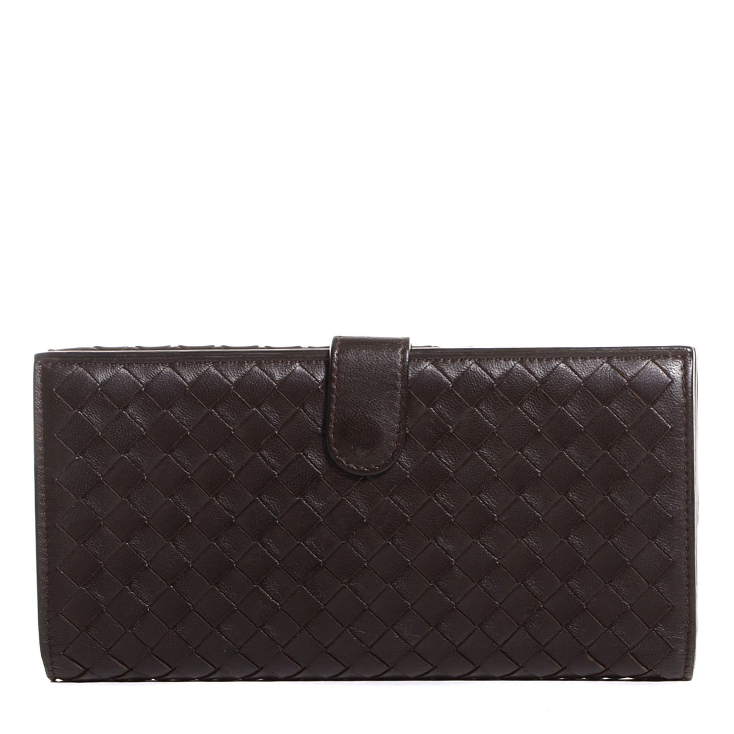 Nappa Intrecciato Continental Wallet Ebano