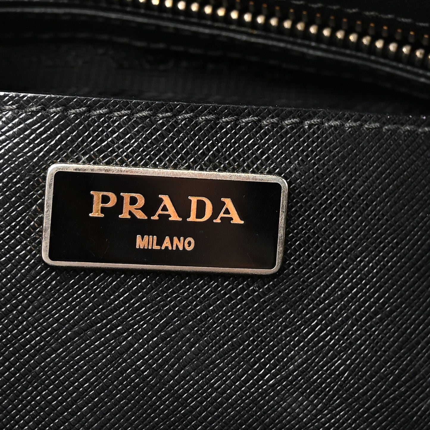 Saffiano Large Galleria Double Zip Tote Black