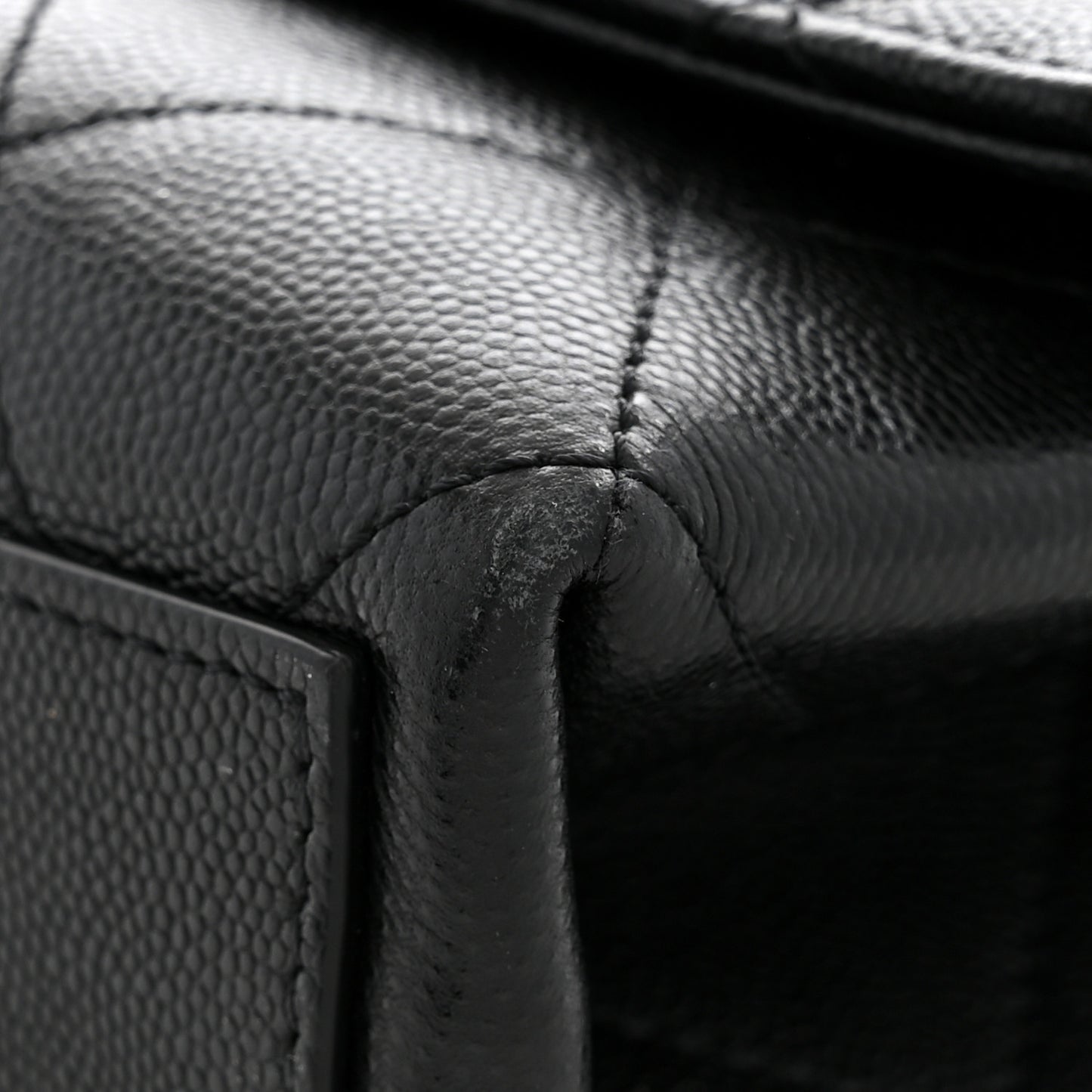 Caviar Quilted Bracelet On Chain Flap Black