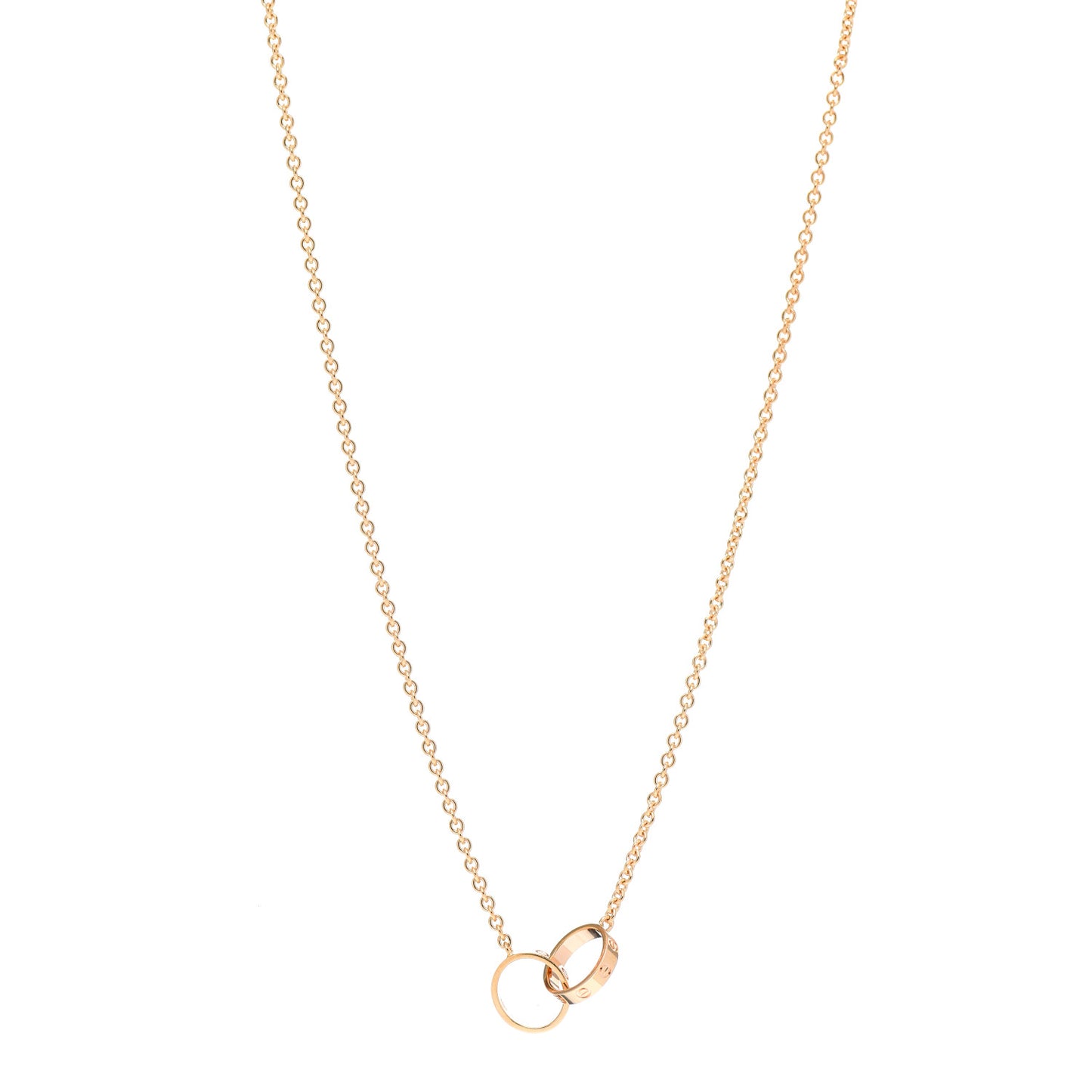 18K Pink Gold Interlocking LOVE Necklace