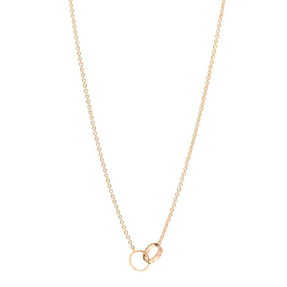 Cartier 18K Pink Gold Interlocking LOVE Necklace 1 of 5