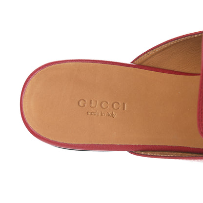 Gucci Malaga Kid Womens Princetown Slippers 39.5 Hibiscus Red 7 of 9