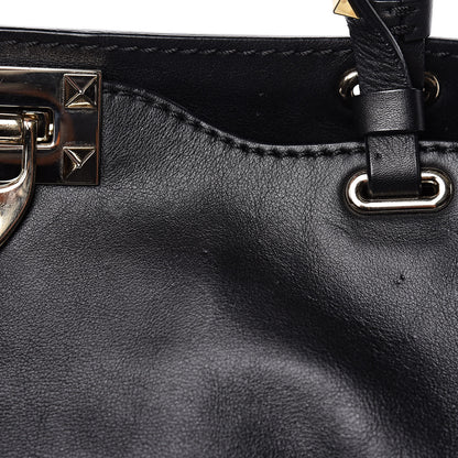 Valentino Garavani Vitello Medium Rockstud Tote Black 9 of 12