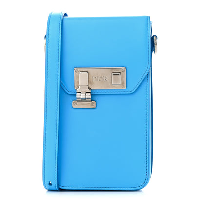Christian Dior Smooth Calfskin Vertical Pouch Blue 1 of 10