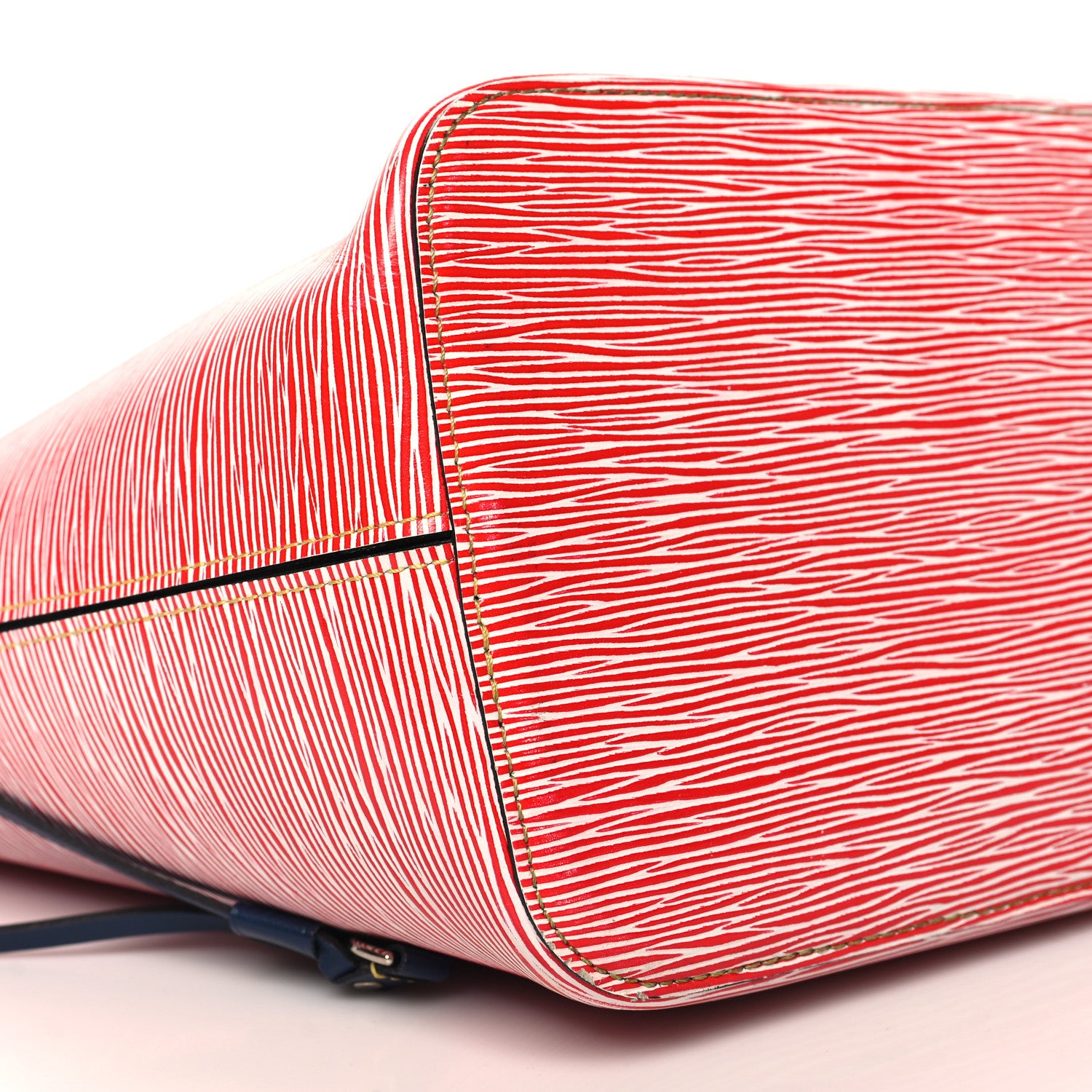 Louis Vuitton Epi Neverfull MM Denim Red 9 of 10
