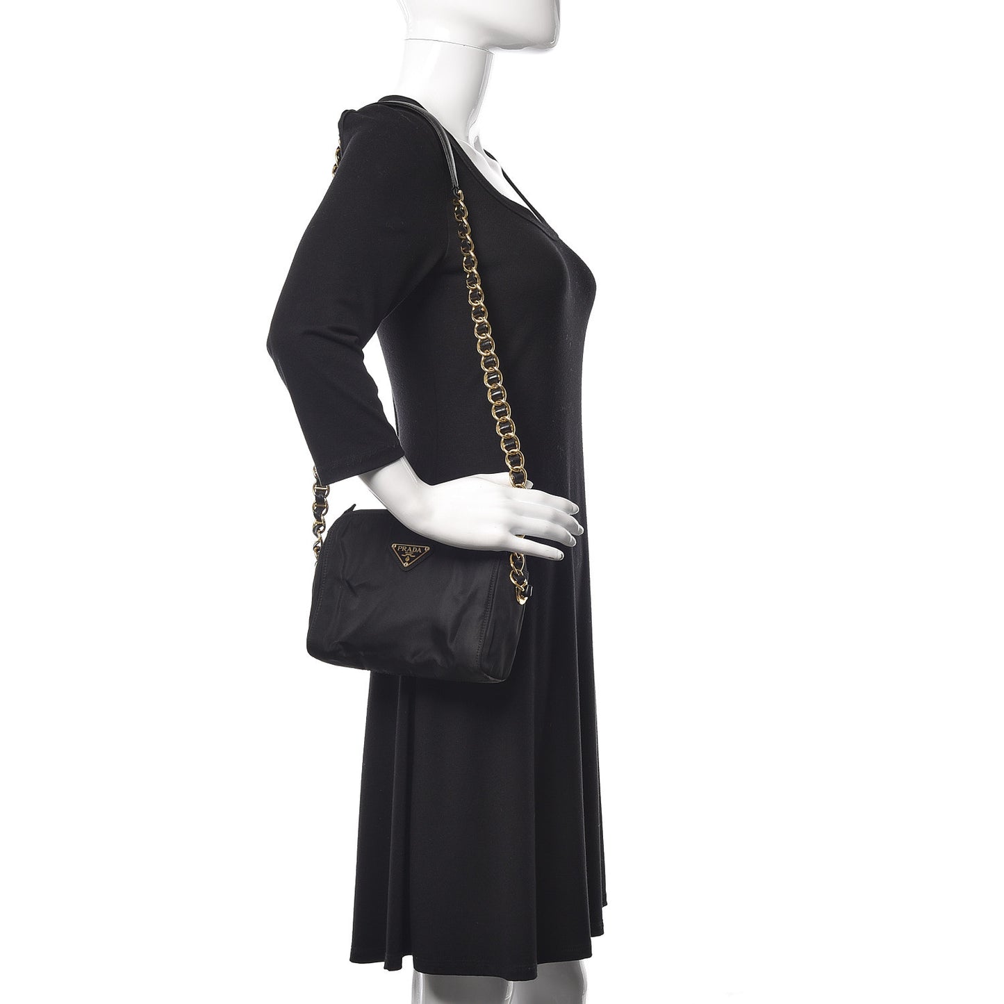 Tessuto Nylon Shoulder Bag Black