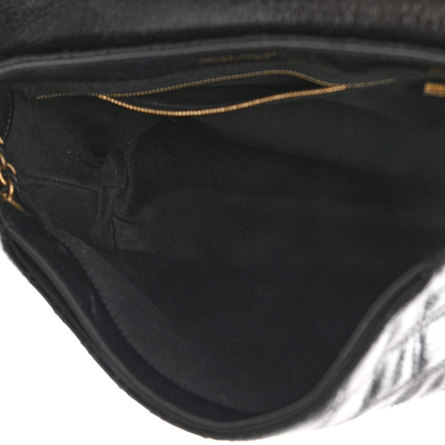 Lacquered Lambskin Baroque The Large Single Flap Black