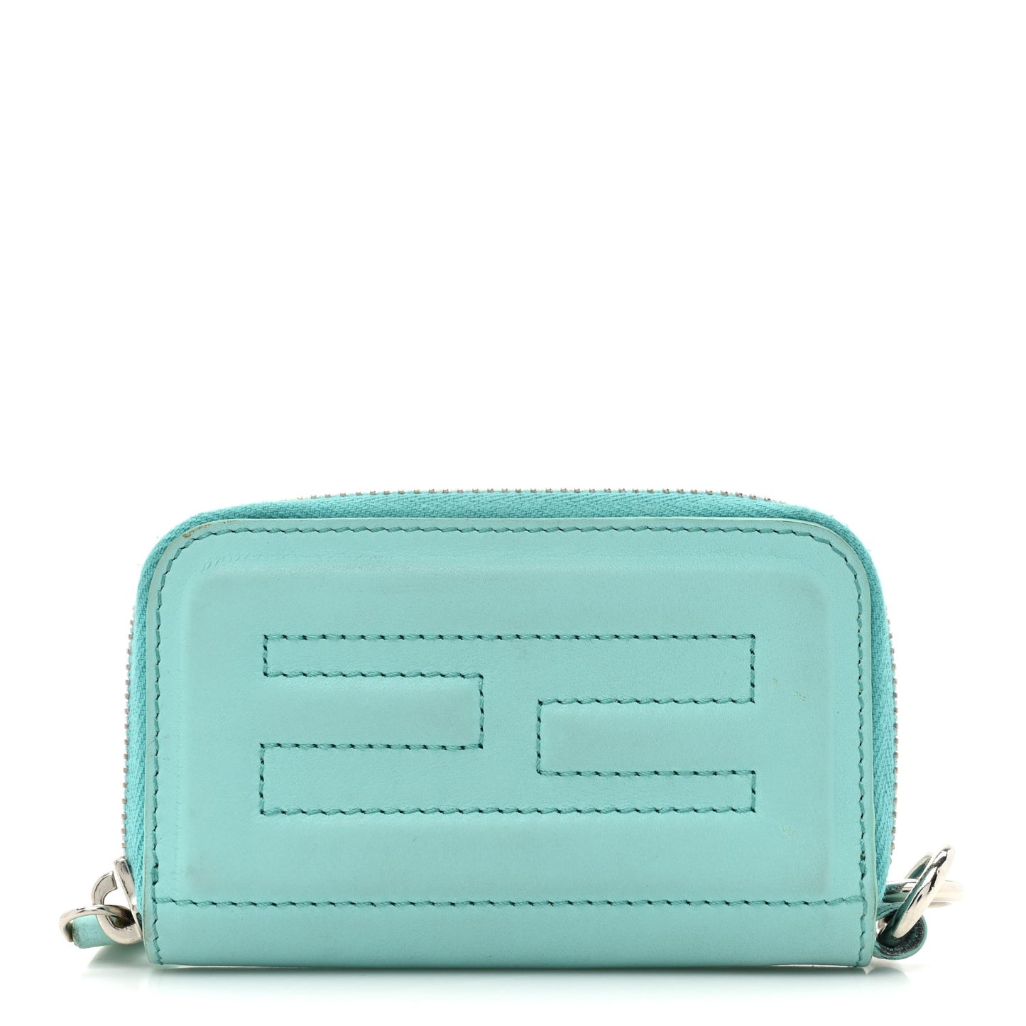 Vitello Flamingo Mini Zip Around Wallet Tiffany