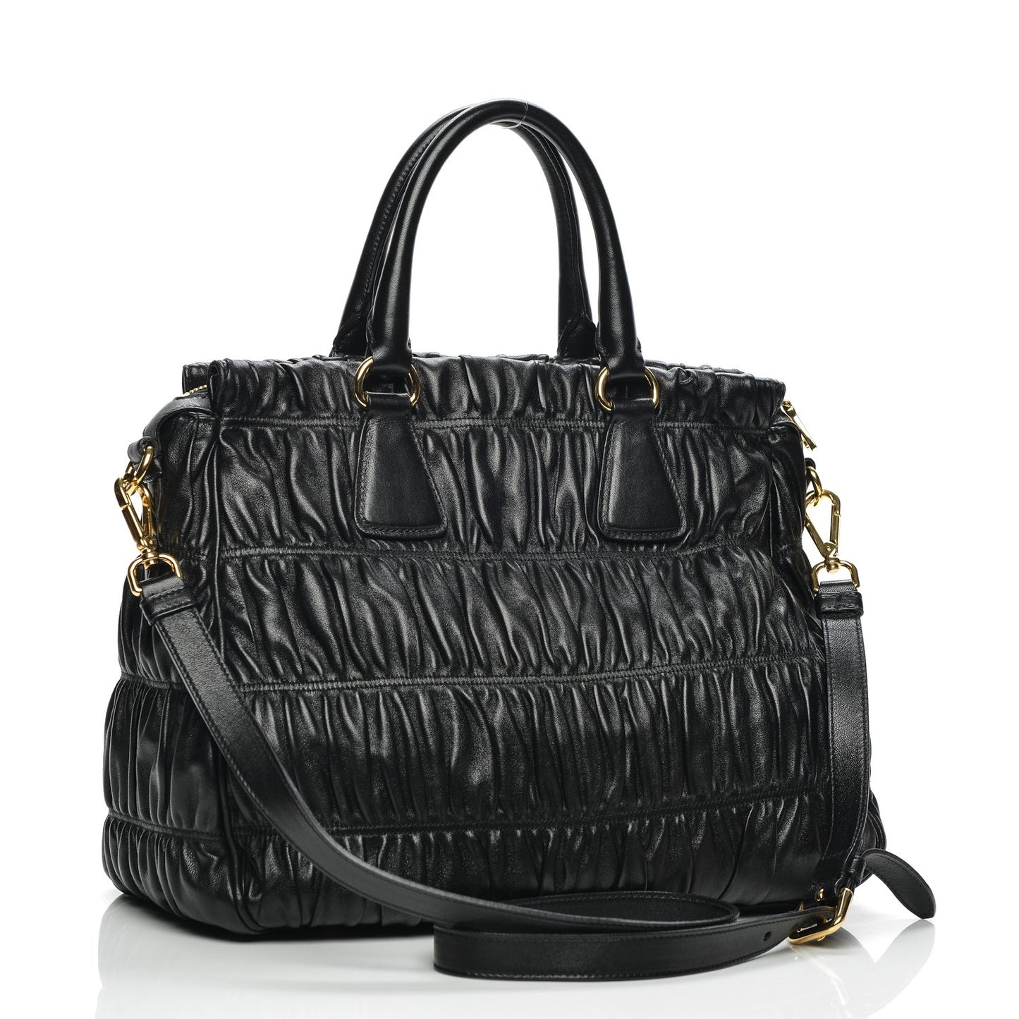 Nappa Gaufre Tote Nero Black