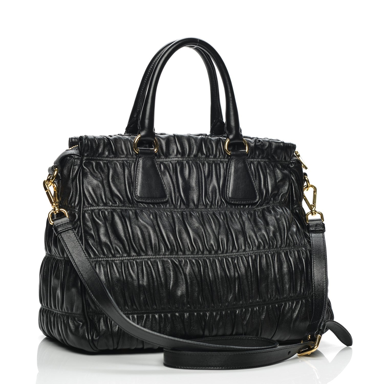 Prada Nappa Gaufre Tote Nero Black 3 of 9