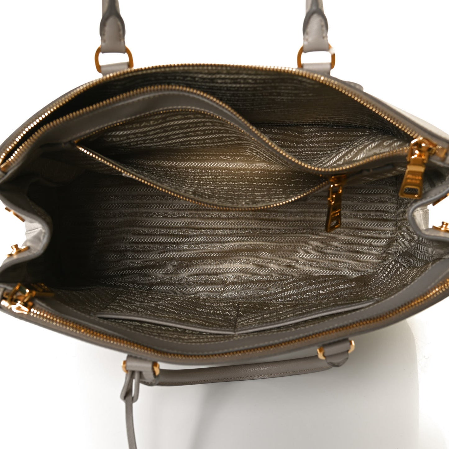 Saffiano Large Galleria Double Zip Tote Pomice