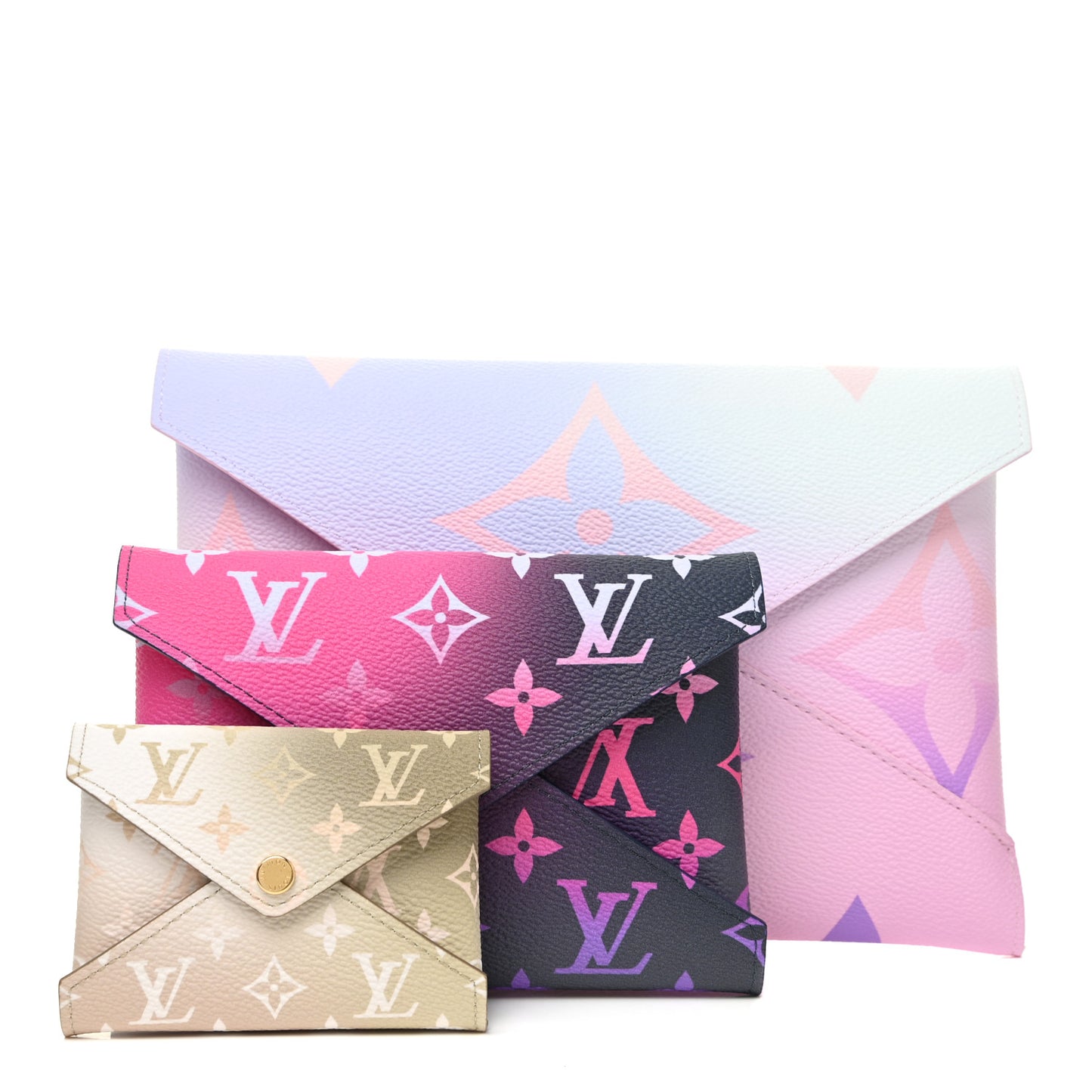 Monogram Giant Spring In The City Kirigami Pochette Set Sunrise Pastel Midnight Fuchsia Sunset Kaki