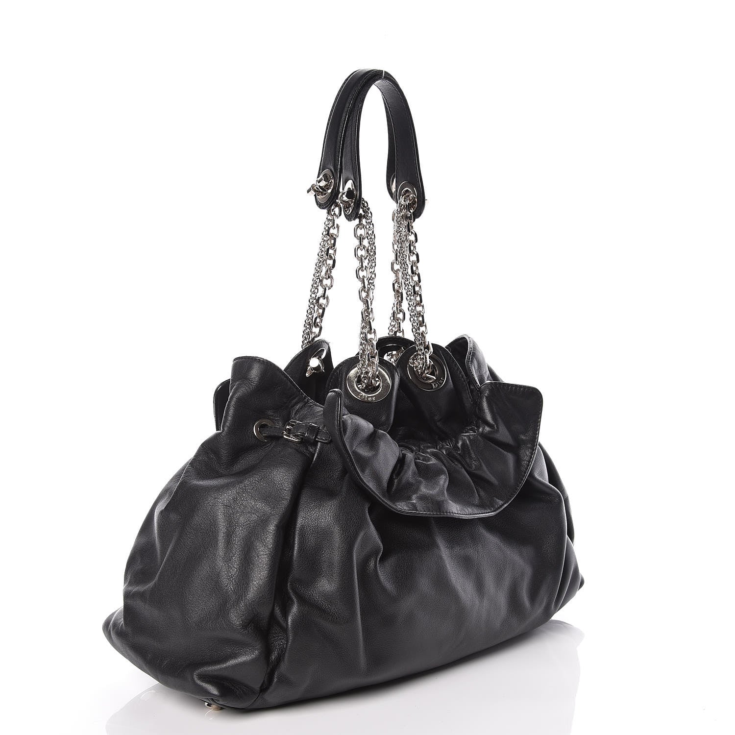 Christian Dior Lambskin Medium Le Trente Tote Black 3 of 11