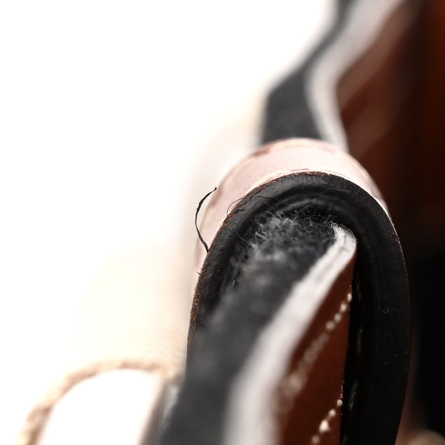 Felt Calfskin Large Woody Ribbon Tote Black