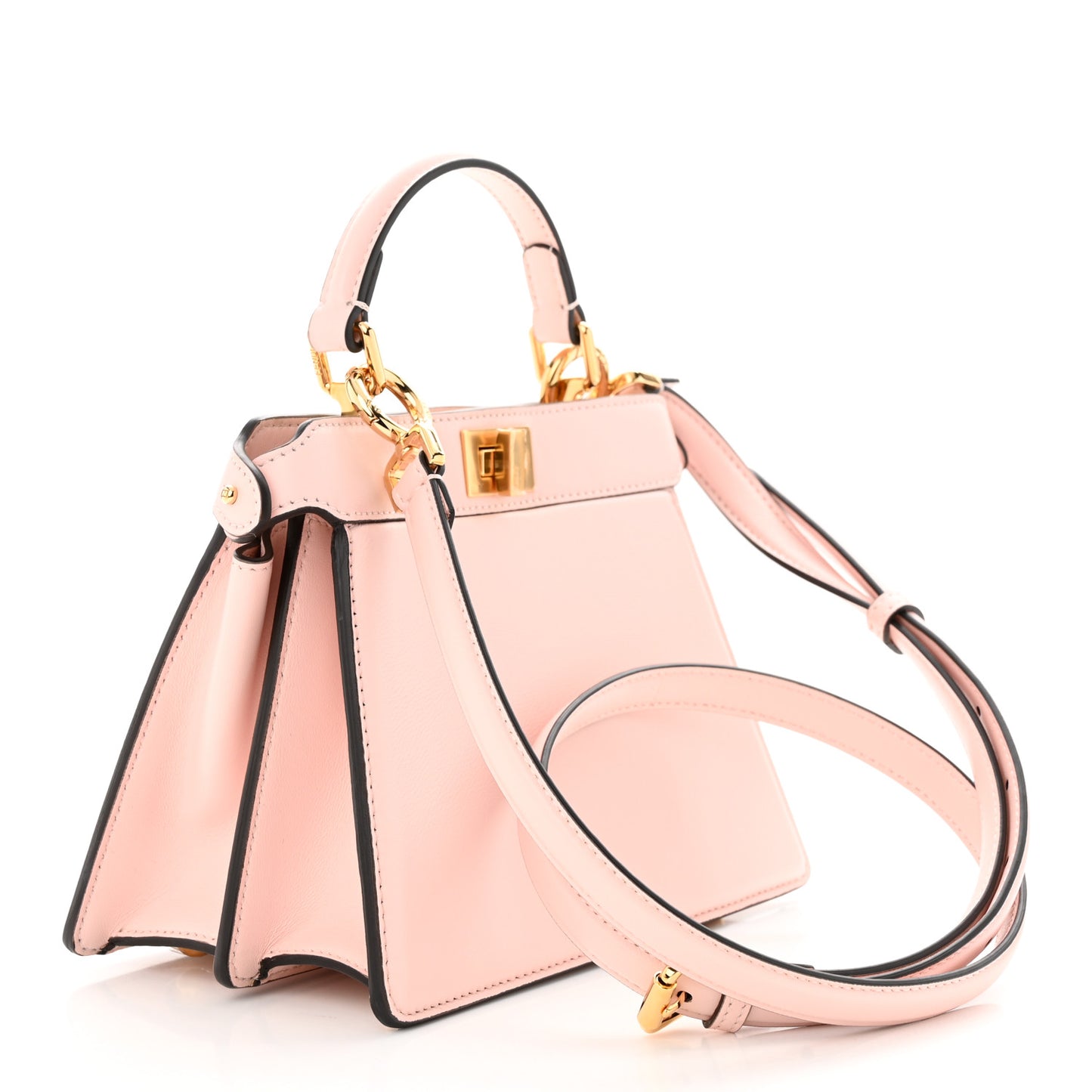 Shiny Nappa Petite Peekaboo I SEE U Satchel Rosa Confetto