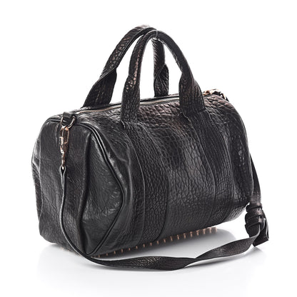 Alexander Wang Pebbled Lambskin Rocco Black Rose Gold Hardware 3 of 9